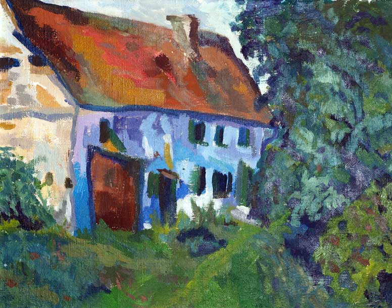 Das blaue Haus in Detzeln bei Tiengen