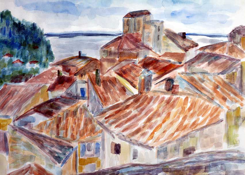 Die Dächer von Piran