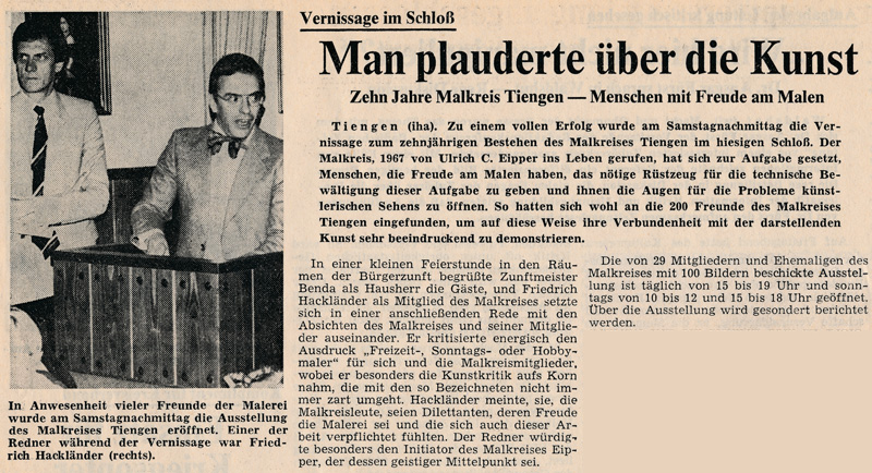 Ausschnitt aus der Berichterstattung der Badischen Zeitung vom 10. Oktober 1977