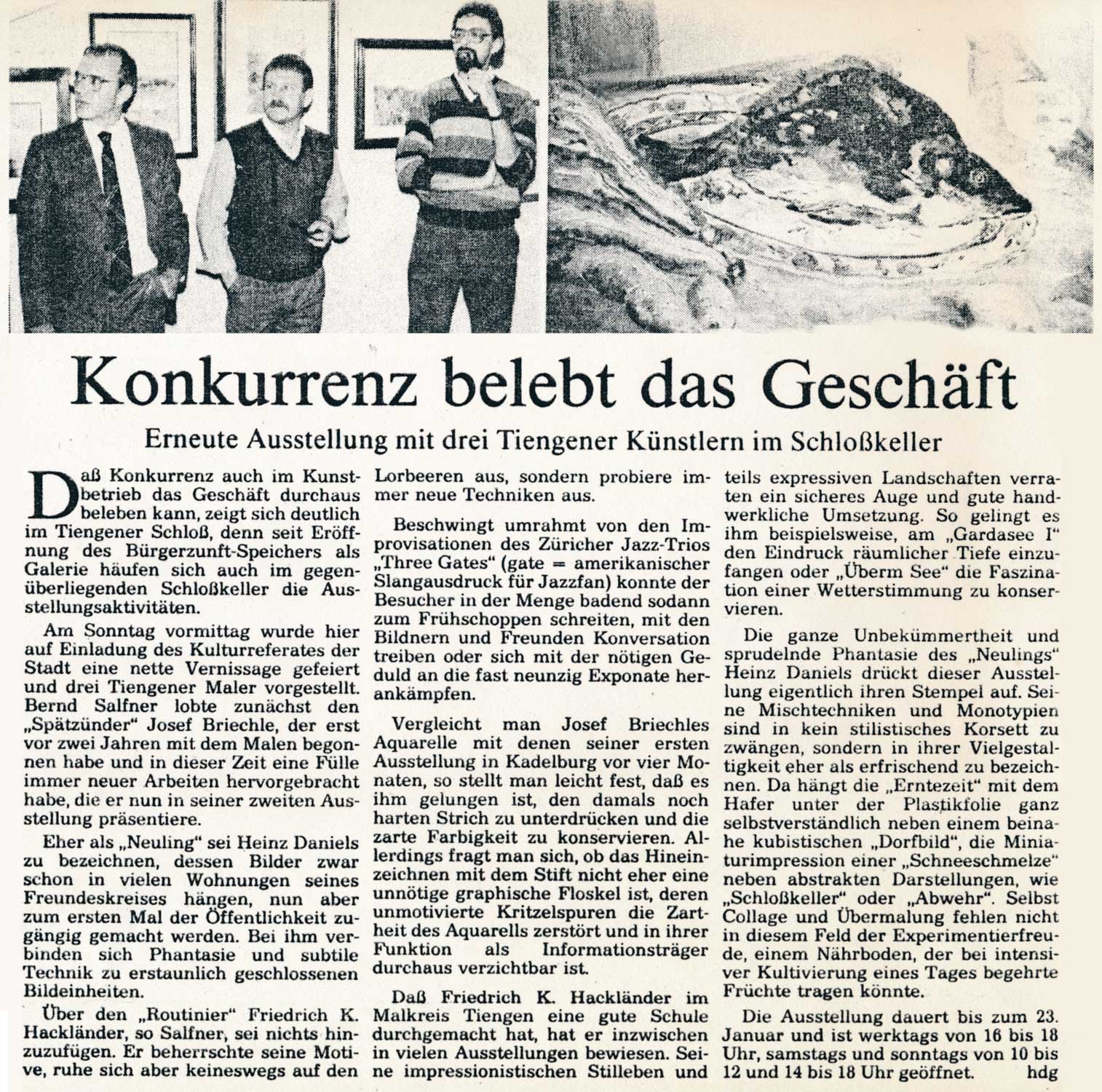 Badische Zeitung vom 15. Januar 1985
