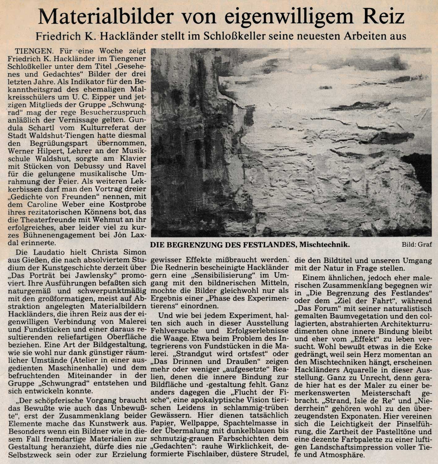 Badische Zeitung vom 8. November 1988
