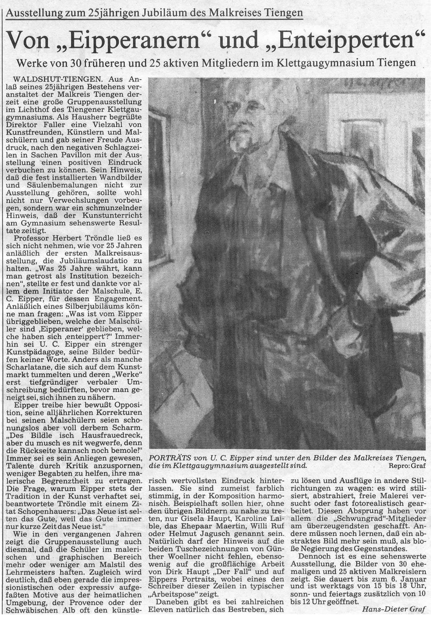 Badische Zeitung vom 30. Dezember 1992