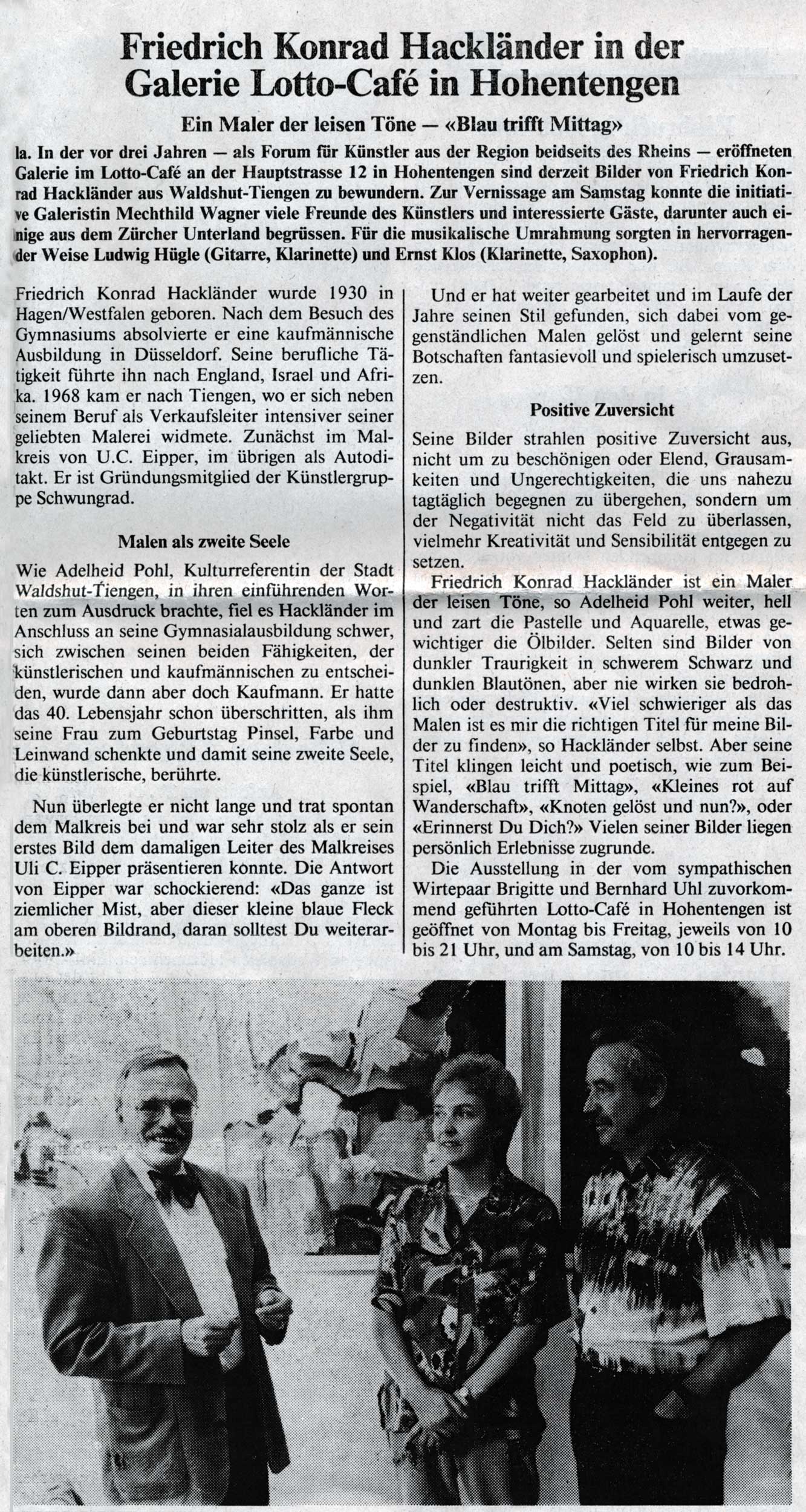 Neues Bülacher Tageblatt vom 17. Oktober 1996
