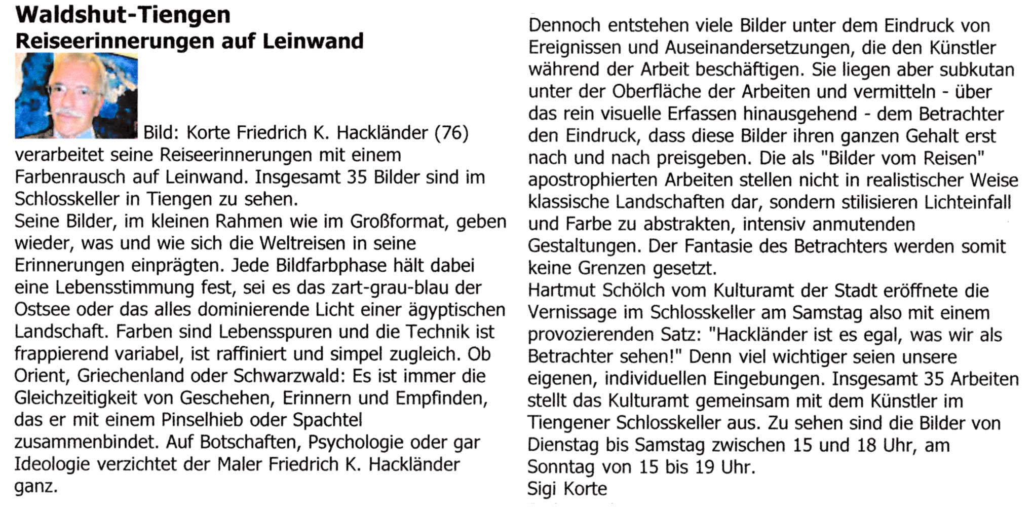 Südkurier vom 31. Oktober 2006