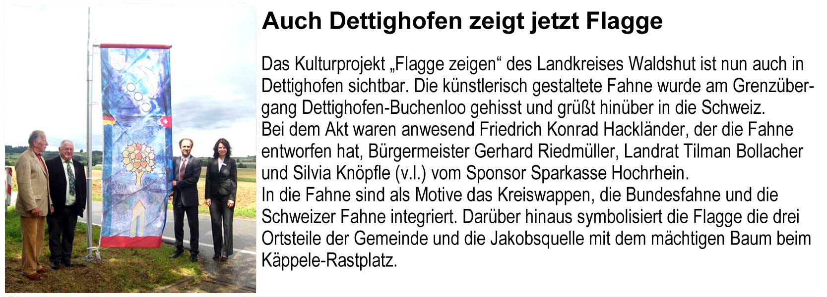 Amtliches Mitteilungsblatt der Gemeinde Dettighofen vom 18. August 2011