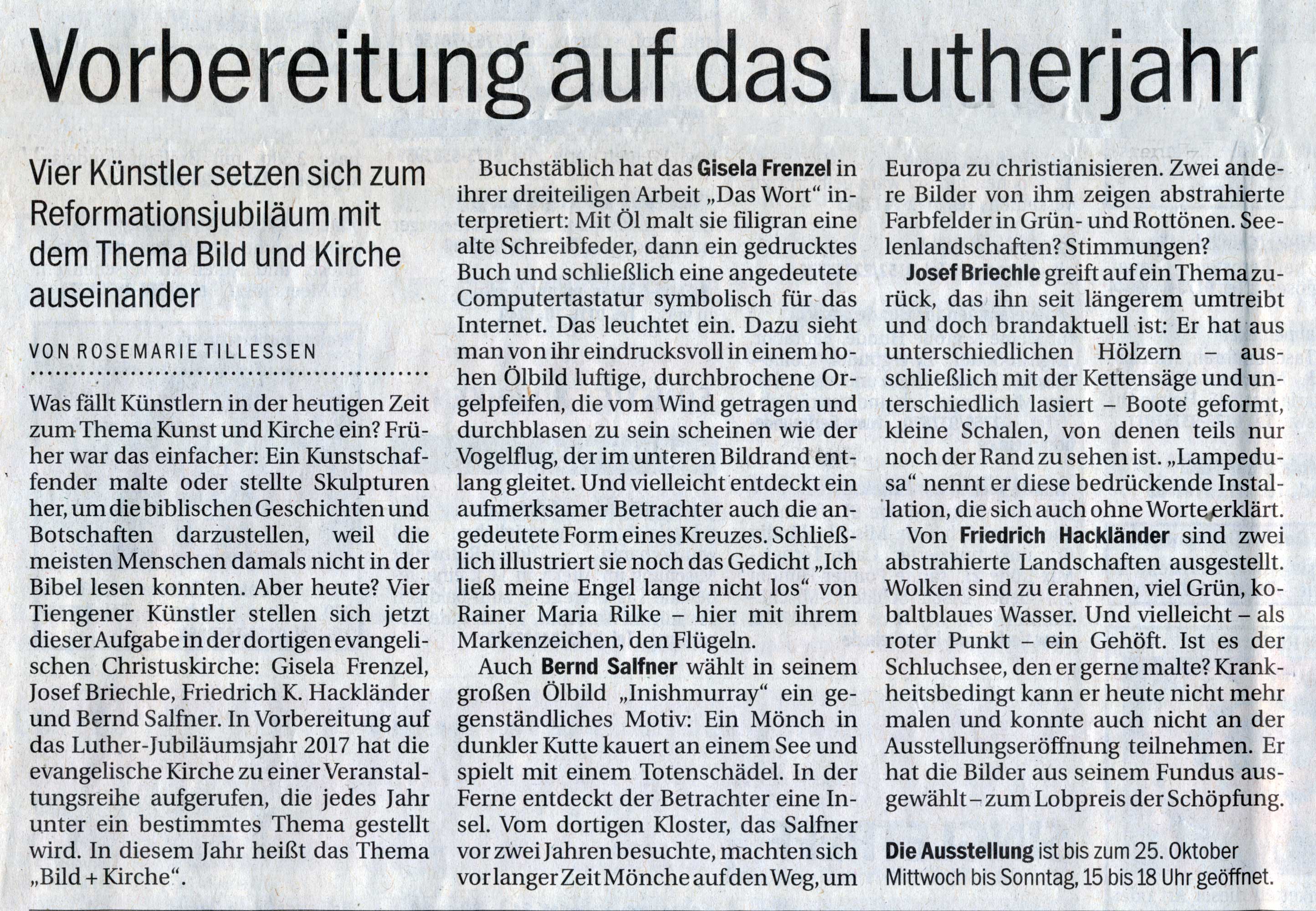 Südkurier vom 30. September 2015